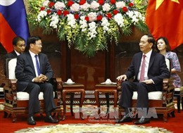 Chủ tịch nước Trần Đại Quang tiếp Thủ tướng Lào Thongloun Sisoulith 